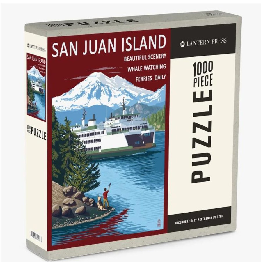 Puzzles Lantern Press | Boy Waving At Ferry San Juan Island 1000Pc Puzzle