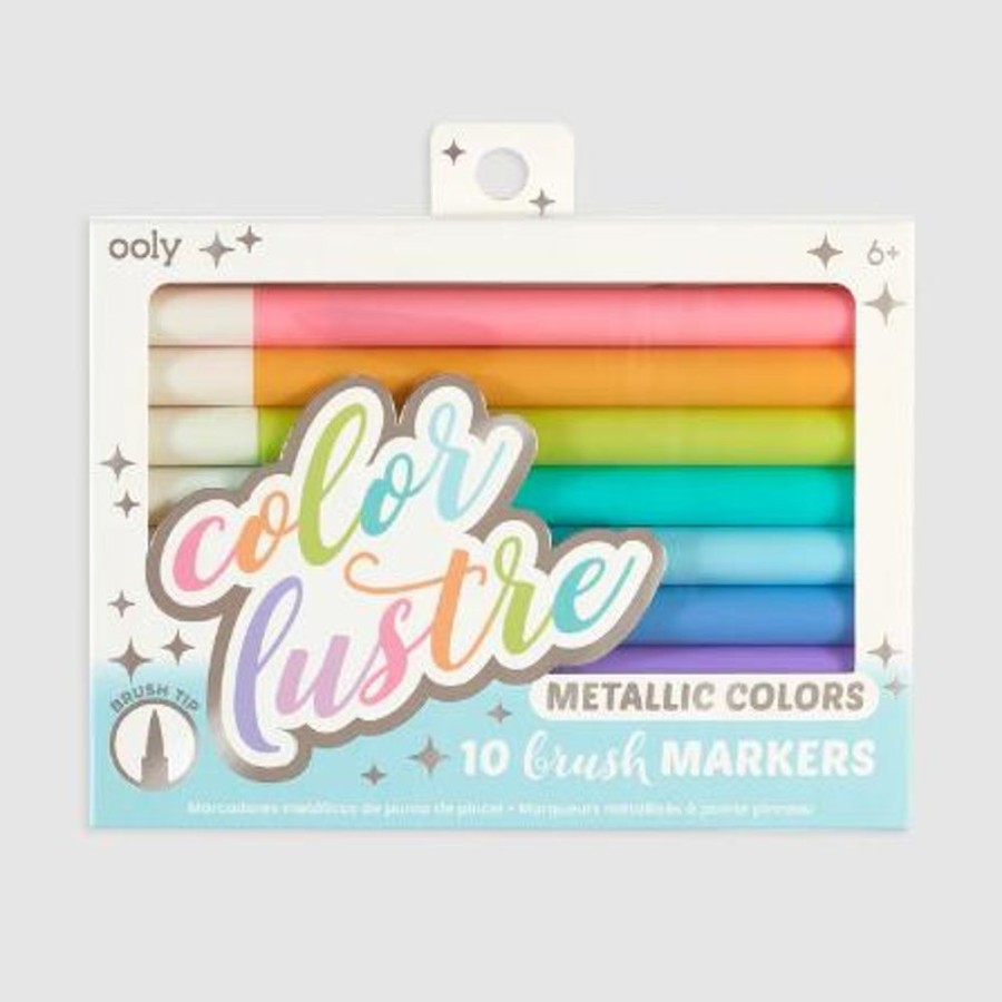 Arts & Crafts Ooly dba International Arrivals | Color Lustre Metallic Brush Markers