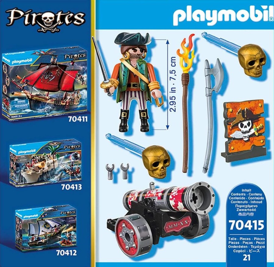 Pretend Play Playmobil USA, Inc. | 70415 Pirate With Cannon