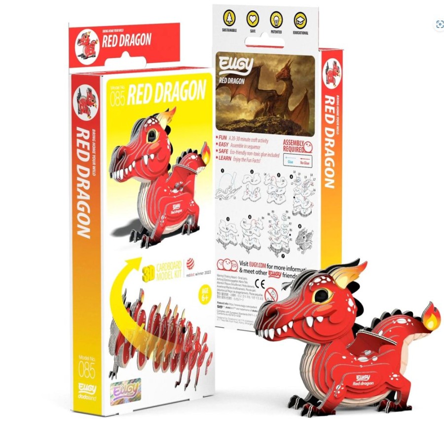 Figurines Safari, Ltd. | Eugy Red Dragon 3D Puzzle