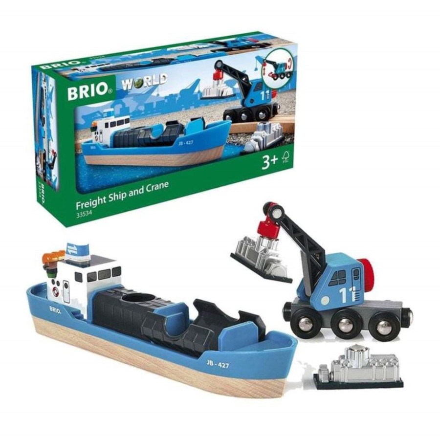 Vehicles Ravensburger | Brio Freight Ship & Crane