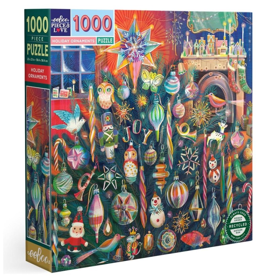 Seasonal eeBoo | Holiday Ornaments 1000Pc Puzzle