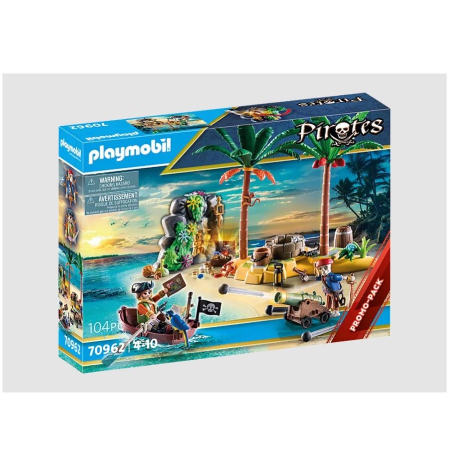 Pretend Play Playmobil USA, Inc. | 70962 Pirate Treasure Island With Rowboat