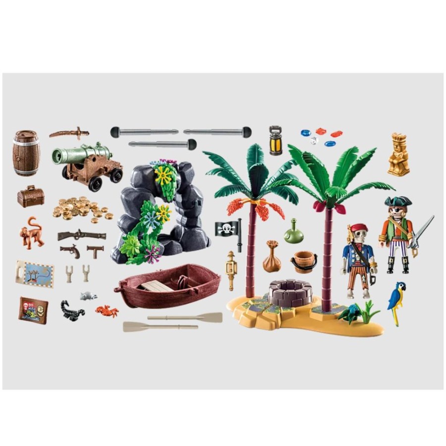 Pretend Play Playmobil USA, Inc. | 70962 Pirate Treasure Island With Rowboat