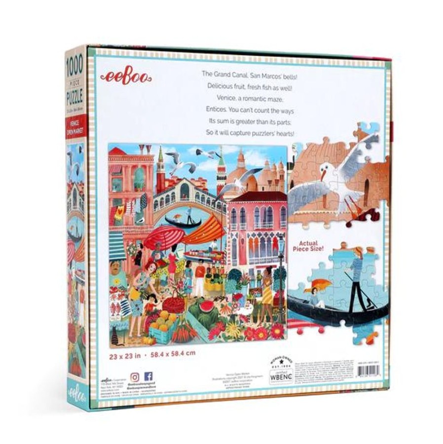 Puzzles eeBoo | Venice Open Market 1000Pc Puzzle