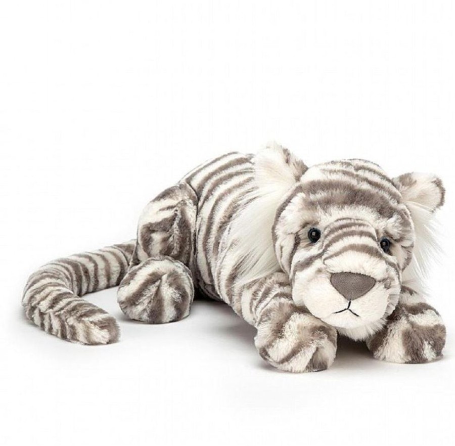 Plush & Puppets Jellycat, Inc. | Sacha Snow Tiger Medium