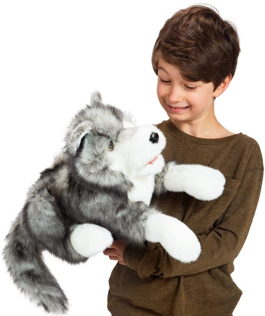 Plush & Puppets Folkmanis | Timber Wolf Puppet