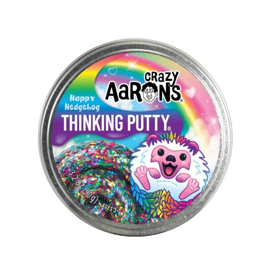 Novelty Crazy Aaron's Putty World | 4In Happy Hedgehog Thinking Putty