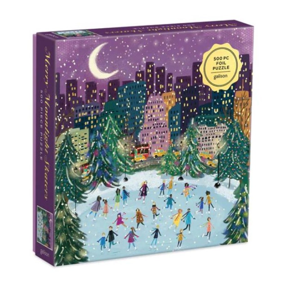 Puzzles Hachette Book Group USA | Merry Moonlight Skaters 500Pc Puzzle