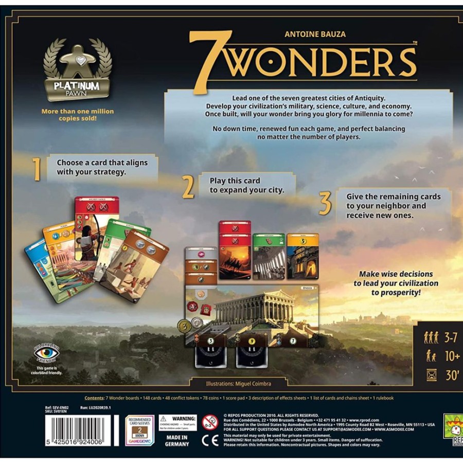 Games Asmodee dba Fantasy Flight Publishing | 7 Wonders New Edition