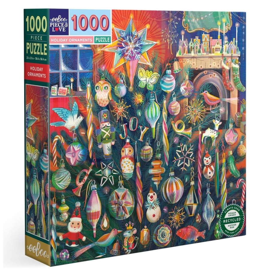 Puzzles eeBoo | Holiday Ornaments 1000Pc Puzzle