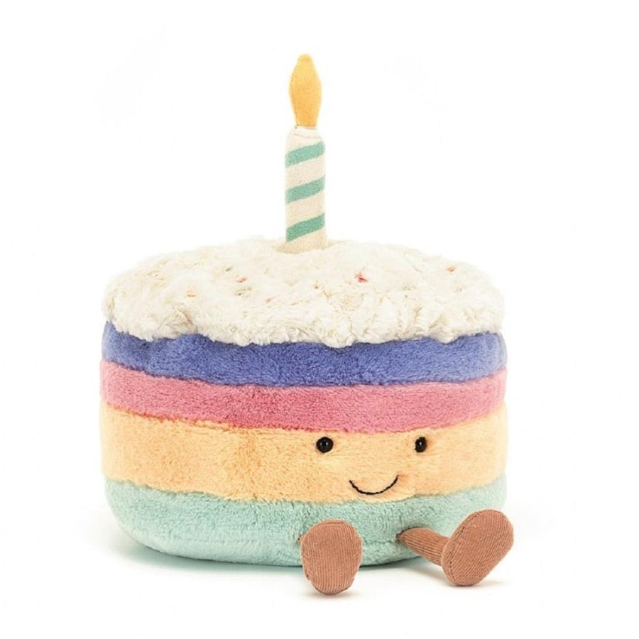 Plush & Puppets Jellycat, Inc. | Amuseable Rainbow Birthday Cake Plush