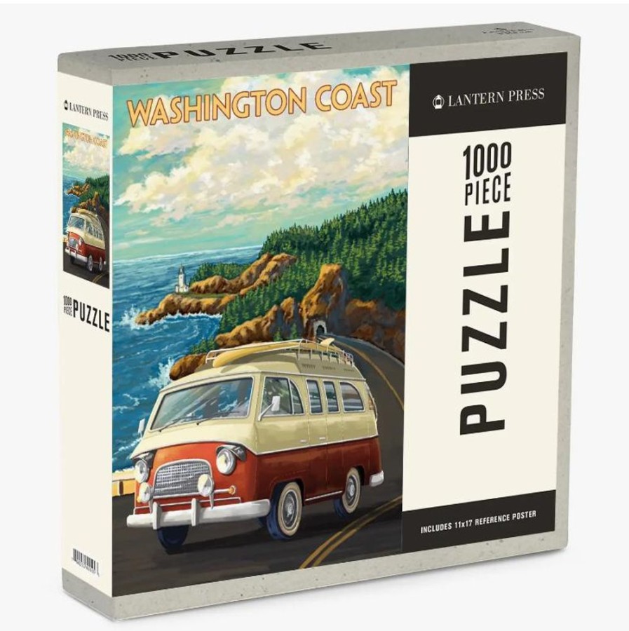 Puzzles Lantern Press | Wa Coast Camper Van 1000Pc Puzzle