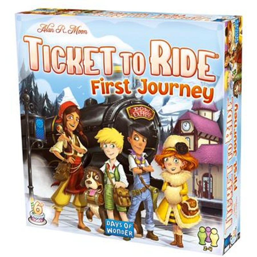 Games Asmodee dba Fantasy Flight Publishing | Ticket To Ride: First Journey (Europe)