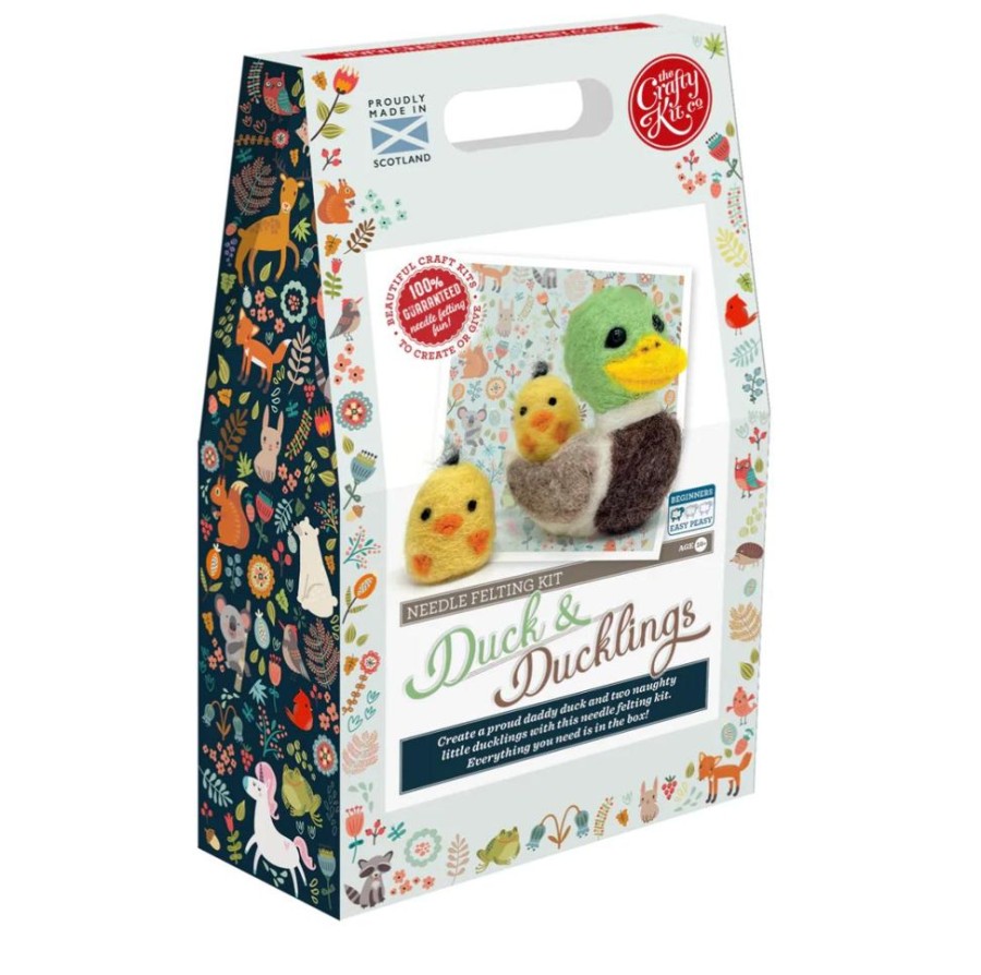 Arts & Crafts Crafty Kit Company | Needle Felting Kit - Duck & Ducklings