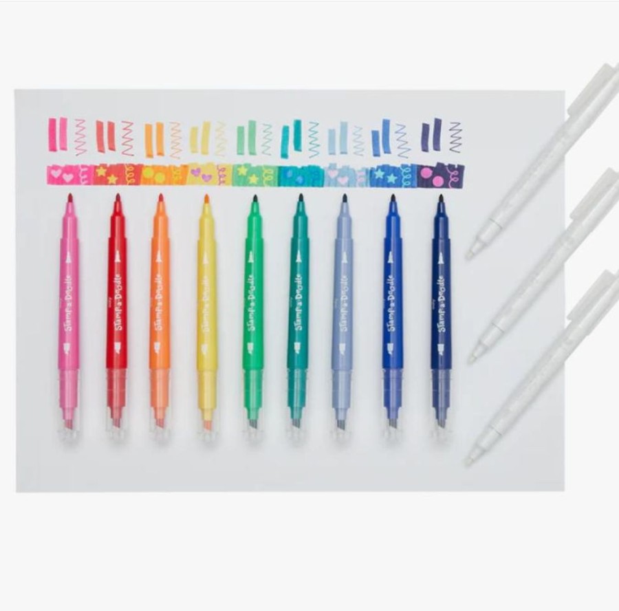 Arts & Crafts Ooly dba International Arrivals | Stamp A Doodle Double Ended Markers 12Pk