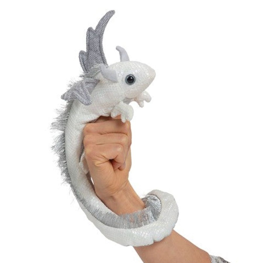 Plush & Puppets Folkmanis | Pearl Dragon Wristlet Puppet