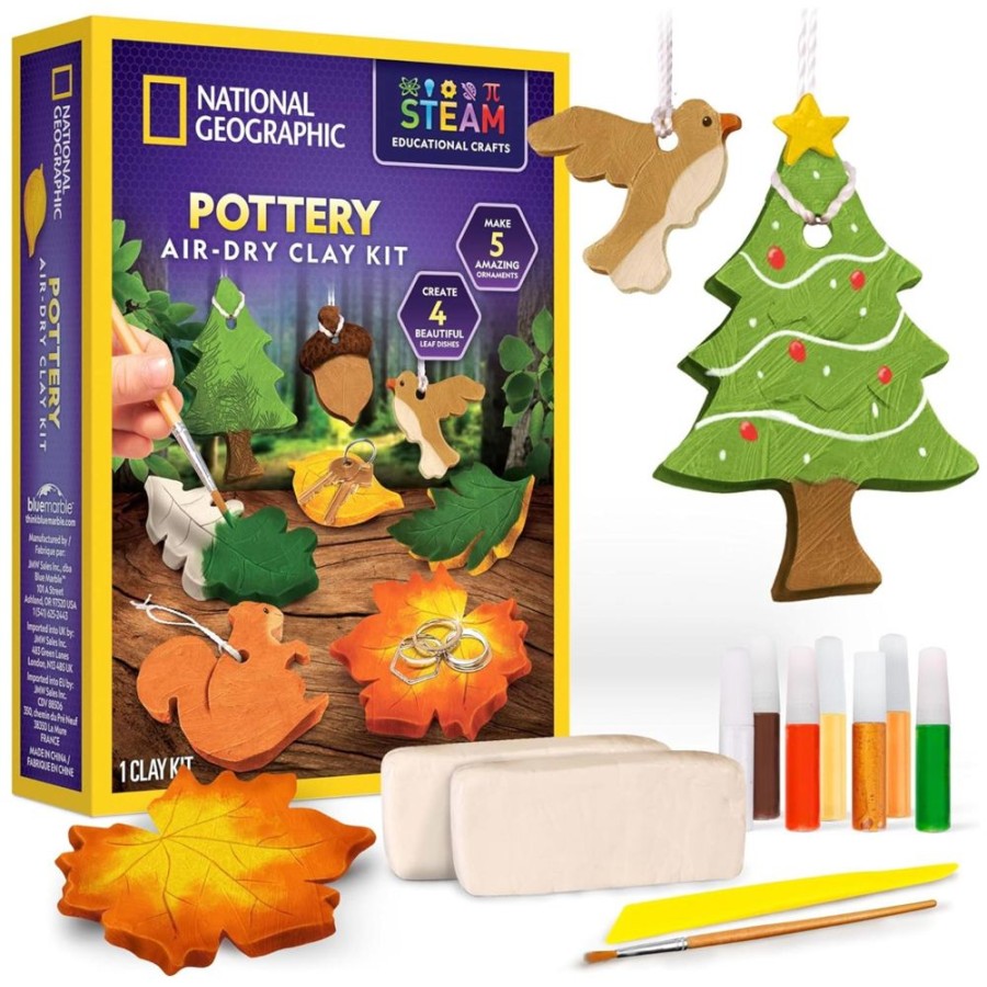 Arts & Crafts JMW Sales Inc dba Dr. Cool Science | National Geographic - Air-Dry Clay Pottery Craft Kit