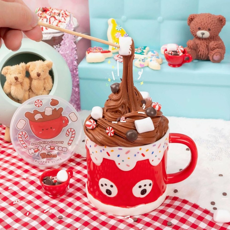 Seasonal Kawaii Slime Company | Hot Cocoa Kisses Butter Slime