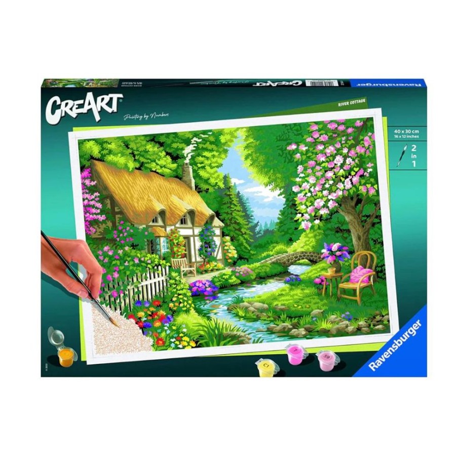 Arts & Crafts Ravensburger | Paint By Number: River Cottage