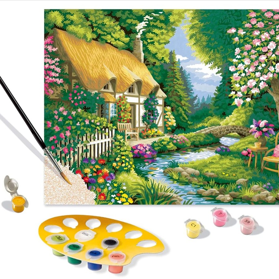 Arts & Crafts Ravensburger | Paint By Number: River Cottage