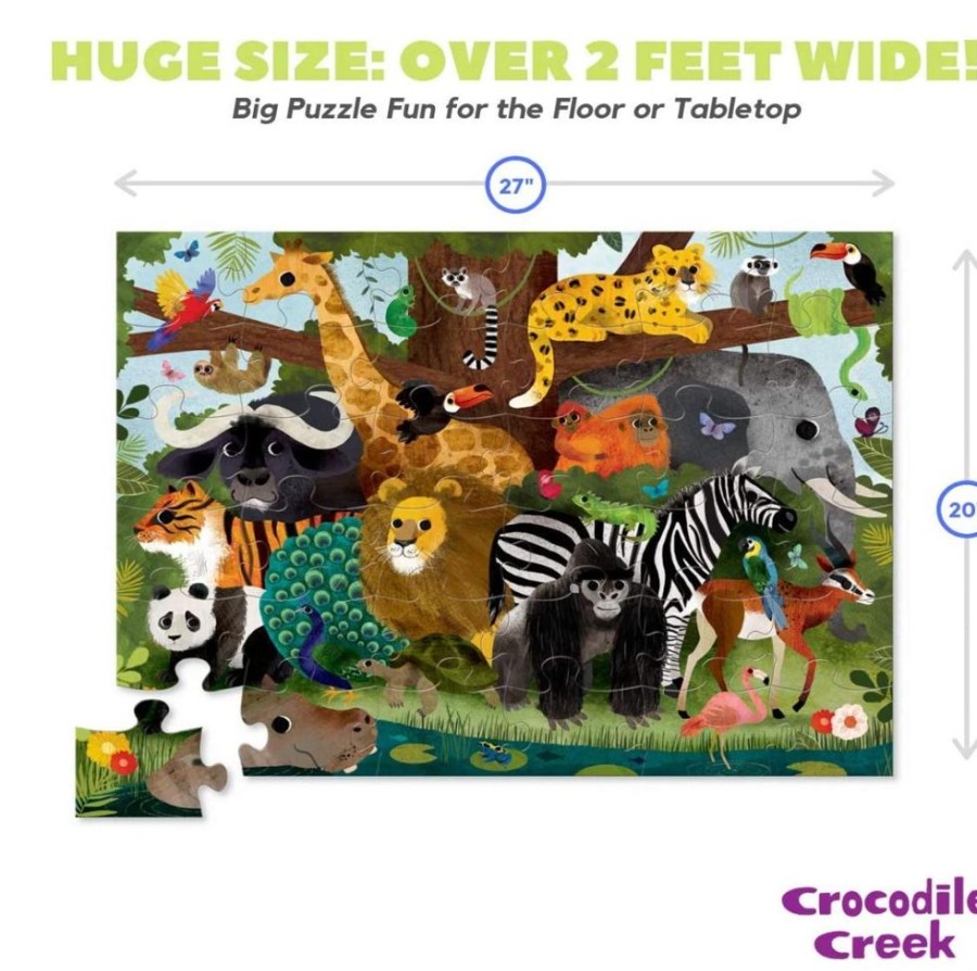 Puzzles Crocodile Creek | Jungle Friends 36Pc Puzzle