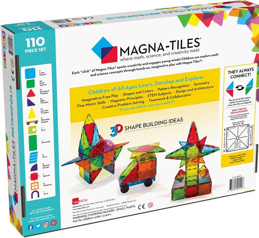 Construction Magna-Tiles | Metropolis 110Pc