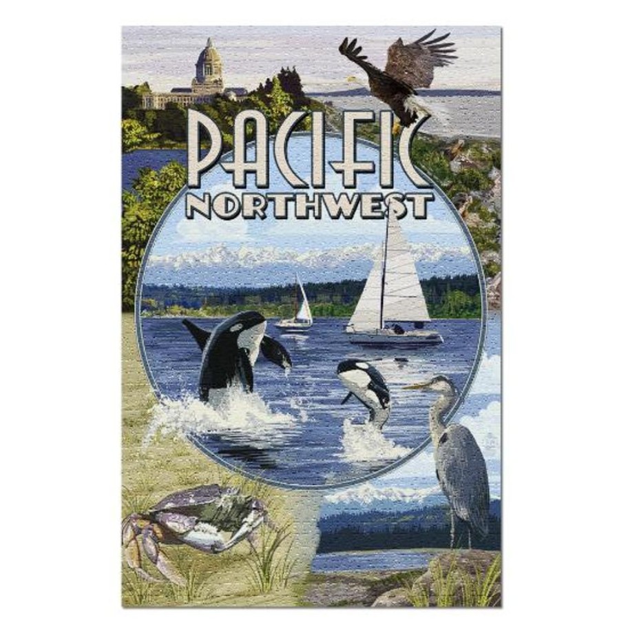 Puzzles Lantern Press | Pnw Montage 1000Pc Puzzle