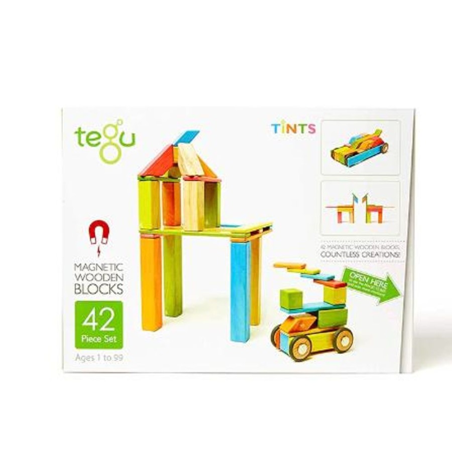 Construction Tegu | 42Pc Magnetic Wooden Blocks