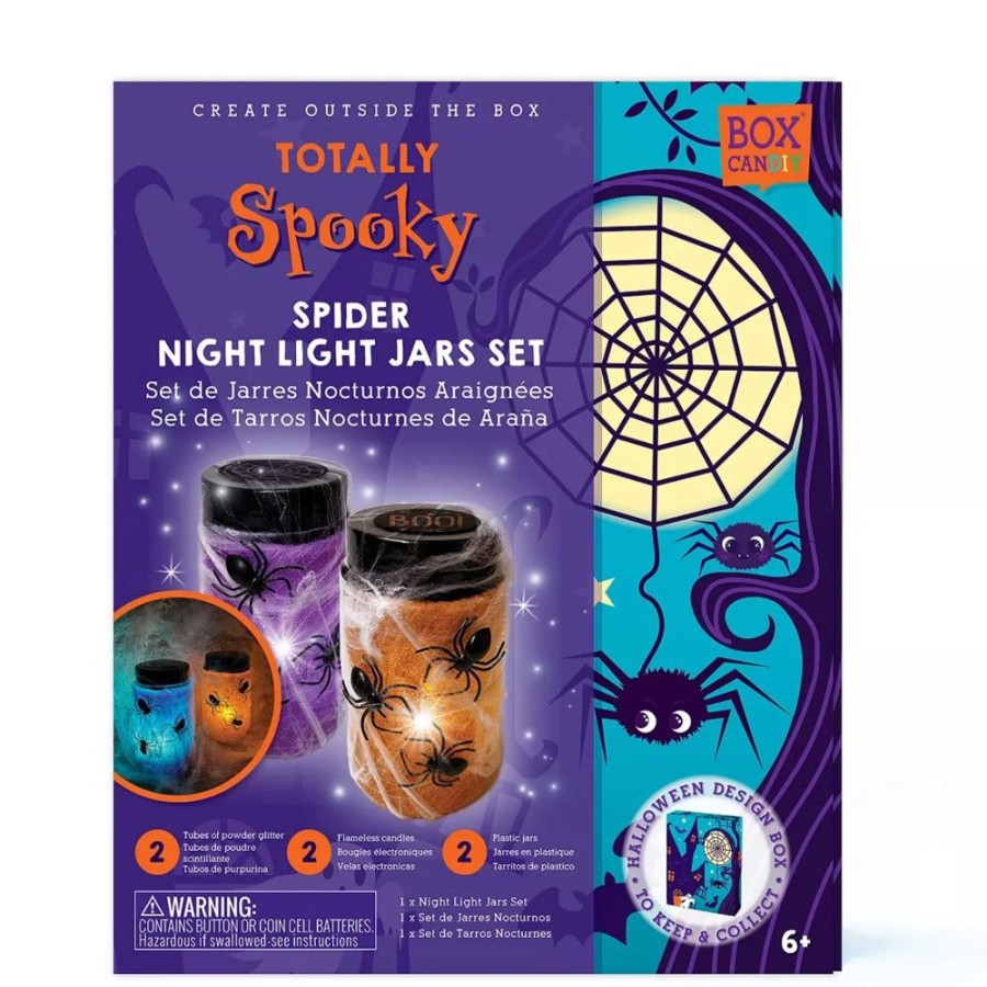 Arts & Crafts Handstand Kitchen | Spooky Spider Night Light Jars