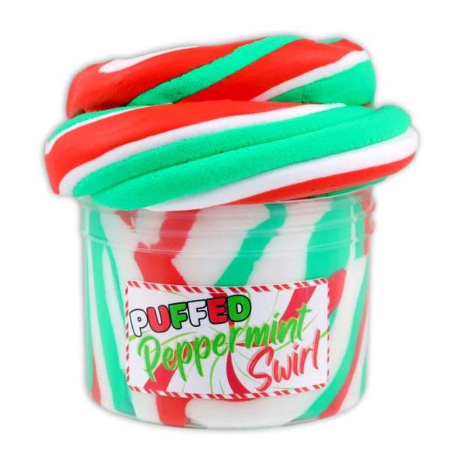 Novelty Dope Slimes LLC | Dope Slime Puffed Peppermint Swirl