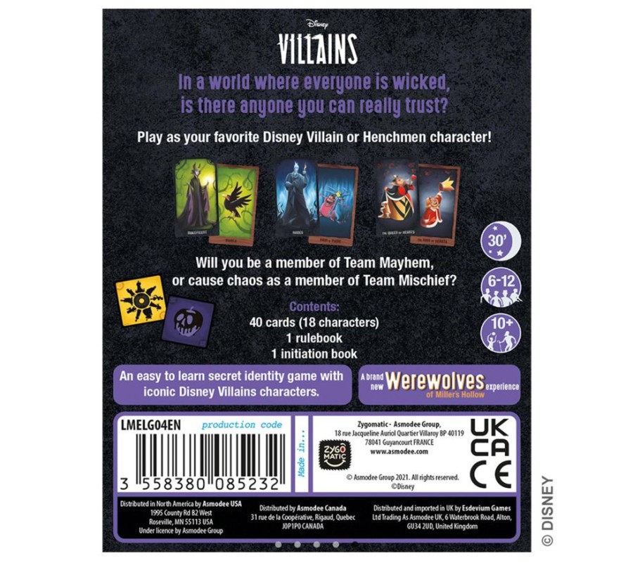 Games Asmodee dba Fantasy Flight Publishing | Disney Villains - Gathering Of The Wicked