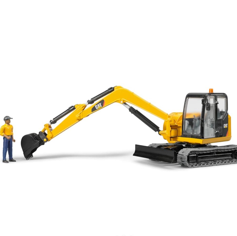 Vehicles Bruder Toys America, Inc. | 02467 Cat Mini Excavator With Worker