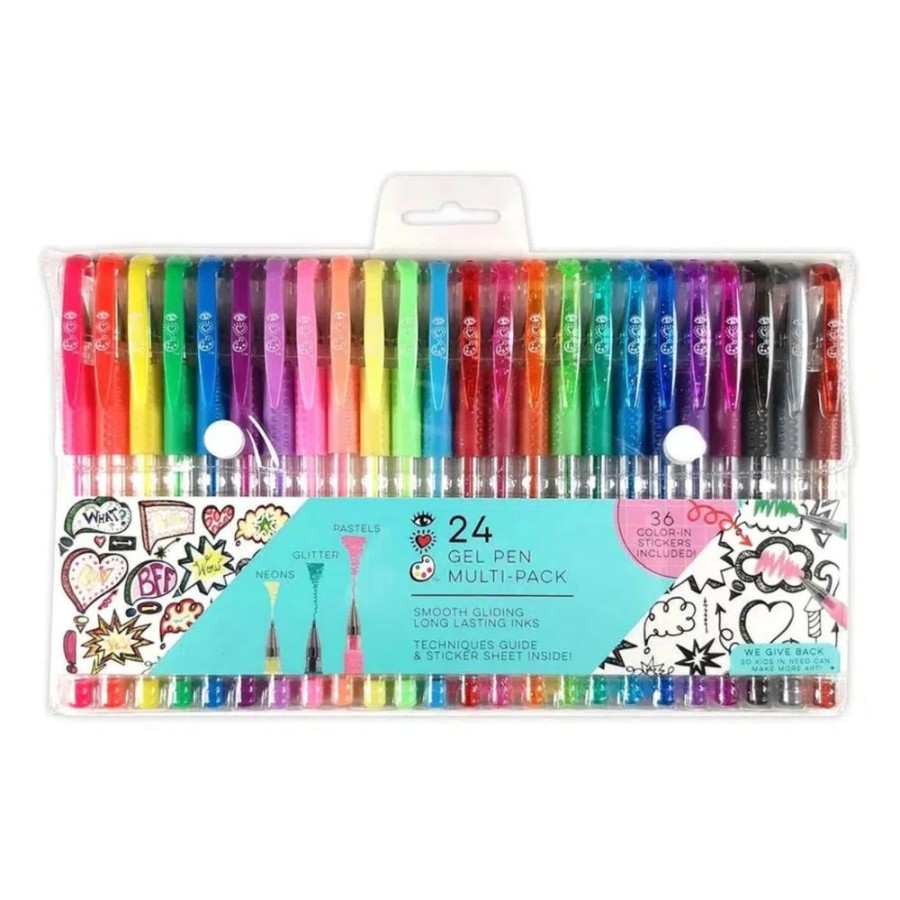 Arts & Crafts Bright Stripes | Gel Pen Multi Pack 24Pc