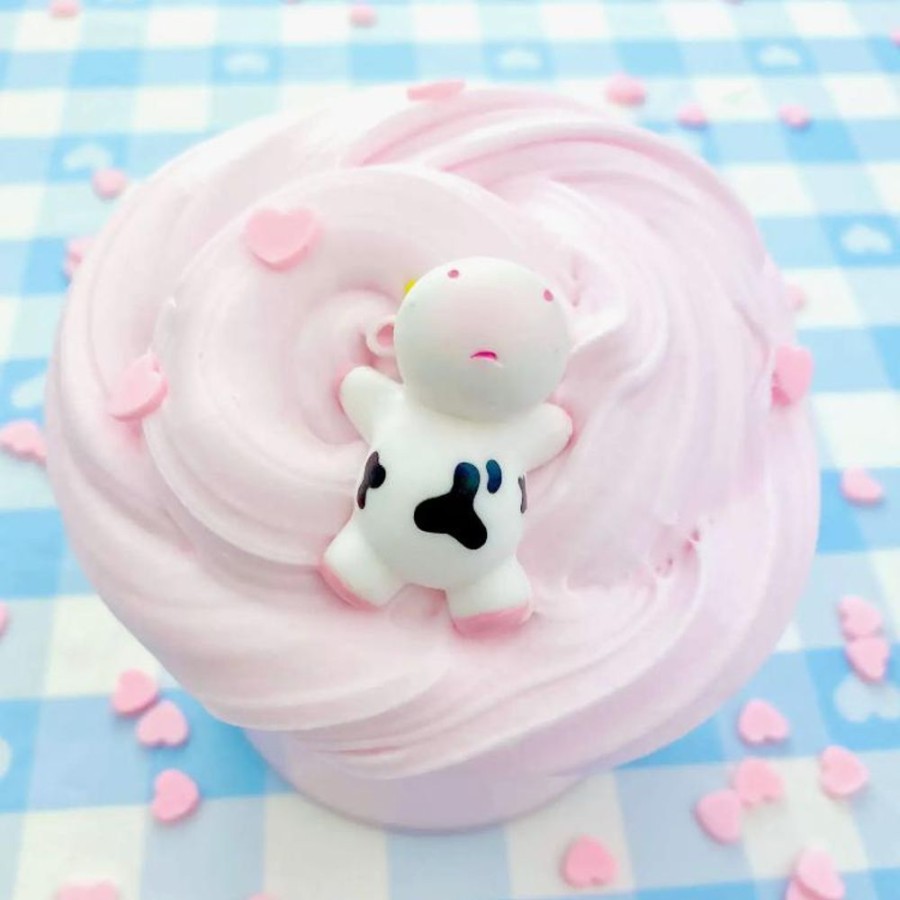 Novelty Kawaii Slime Company | Straw-Dairy Cow 2 Slimes In 1