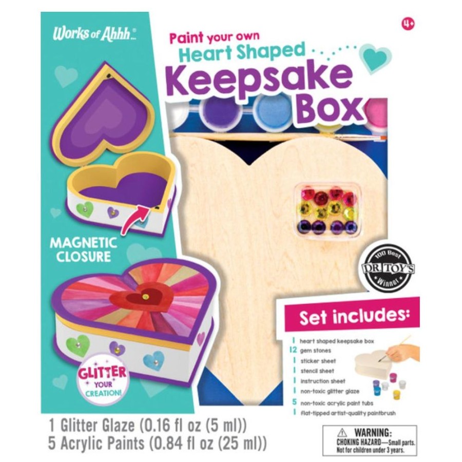 Arts & Crafts MasterPieces Puzzle Company | Classic Wood Paint Kit - Heart Shaped Box