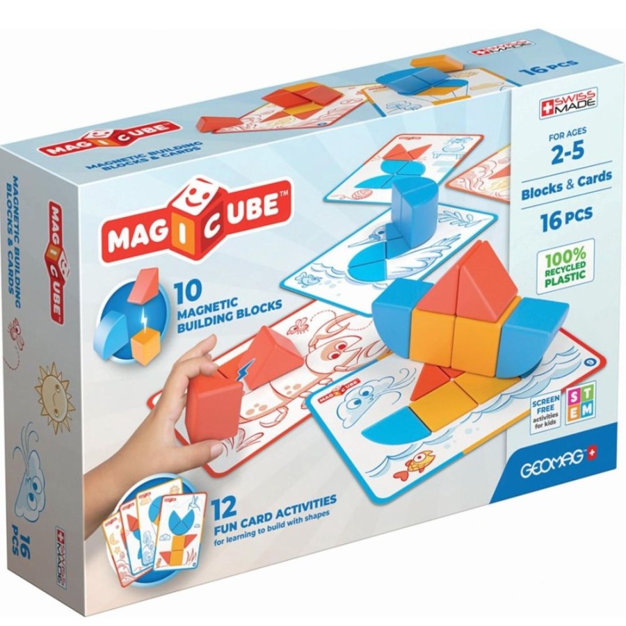 Construction Geomag | Magicube Blocks & Cards 16Pc