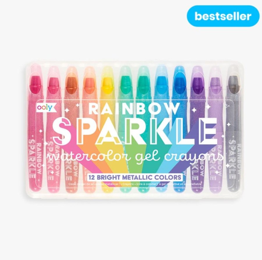 Arts & Crafts Ooly dba International Arrivals | Sparkle Watercolor Gel Crayons 12Pc