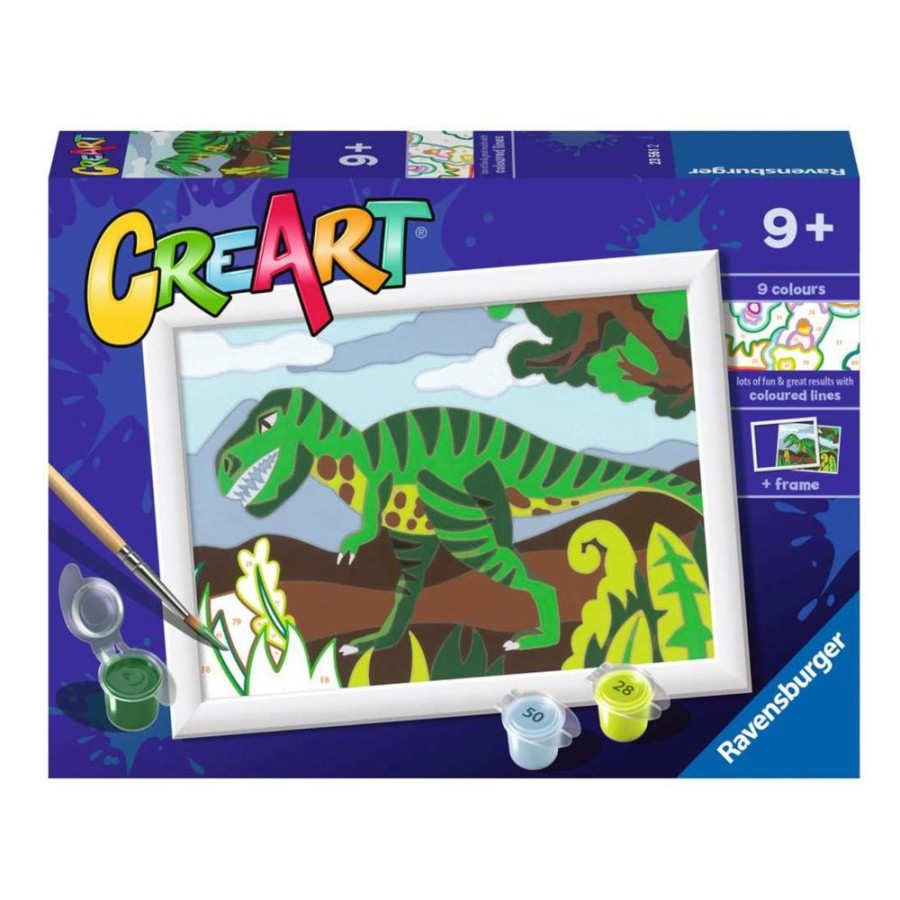 Arts & Crafts Ravensburger | Creart Pbn Roaming Dinosaur 5X7