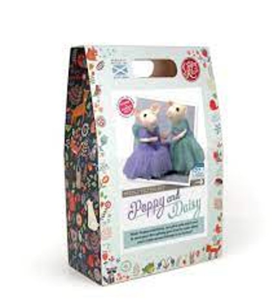 Arts & Crafts Crafty Kit Company | Felting Kit: Poppy & Daisy Mice