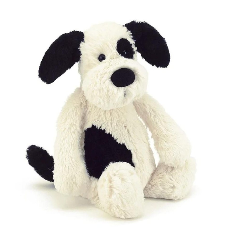 Plush & Puppets Jellycat, Inc. | Bashful Puppy Black & Cream, Medium