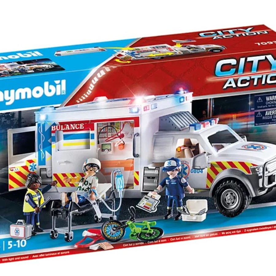 Pretend Play Playmobil USA, Inc. | 70936 Rescue Vehicles: Ambulance With Lights And Sound