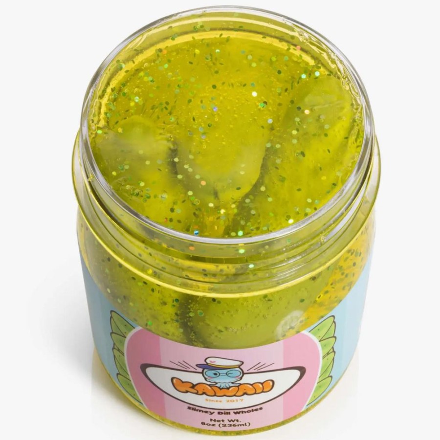 Novelty Kawaii Slime Company | Shimmery Pickle Clear Slime