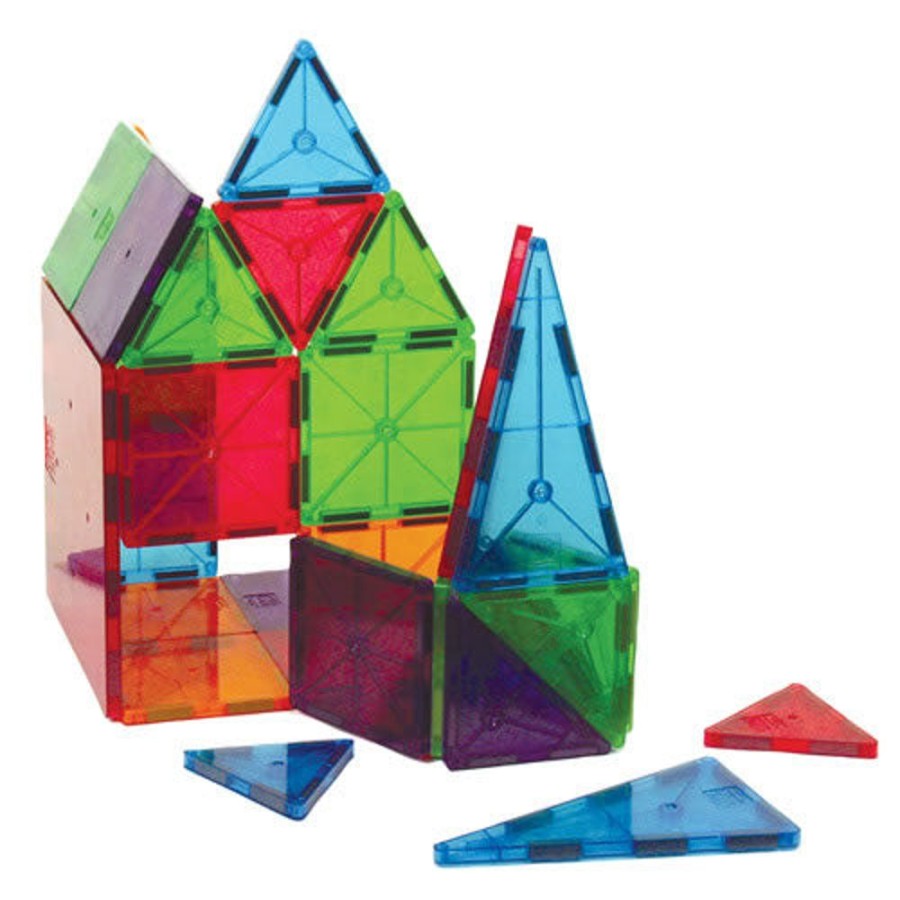 Construction Magna-Tiles | Clear Colors 32Pc