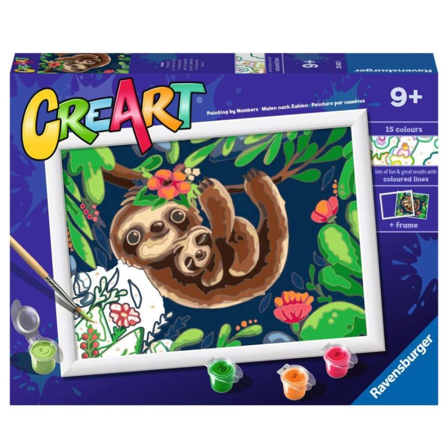 Arts & Crafts Ravensburger | Creart Pbn Sweet Sloths 7X10