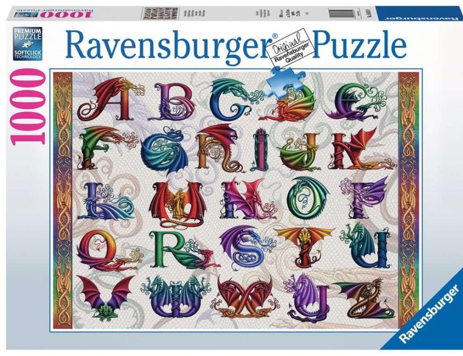 Puzzles Ravensburger | 16814 Dragon Alphabet 1000Pc Puzzle