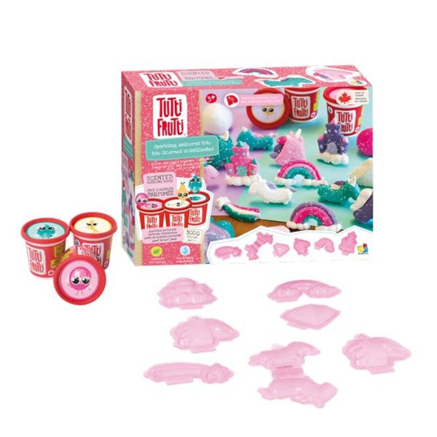 Arts & Crafts Family Games Inc. | Sparkling Unicorns 3Pc Tutti Frutti Dough