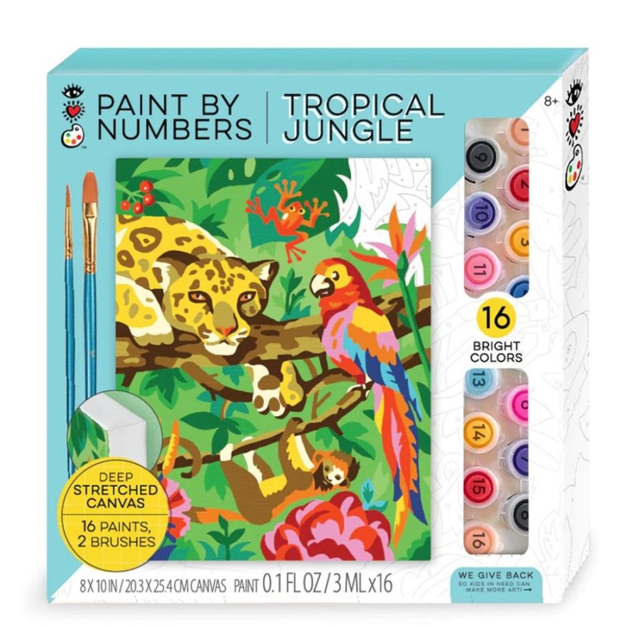 Arts & Crafts Bright Stripes | Paint By Numbers Tropical Jungle