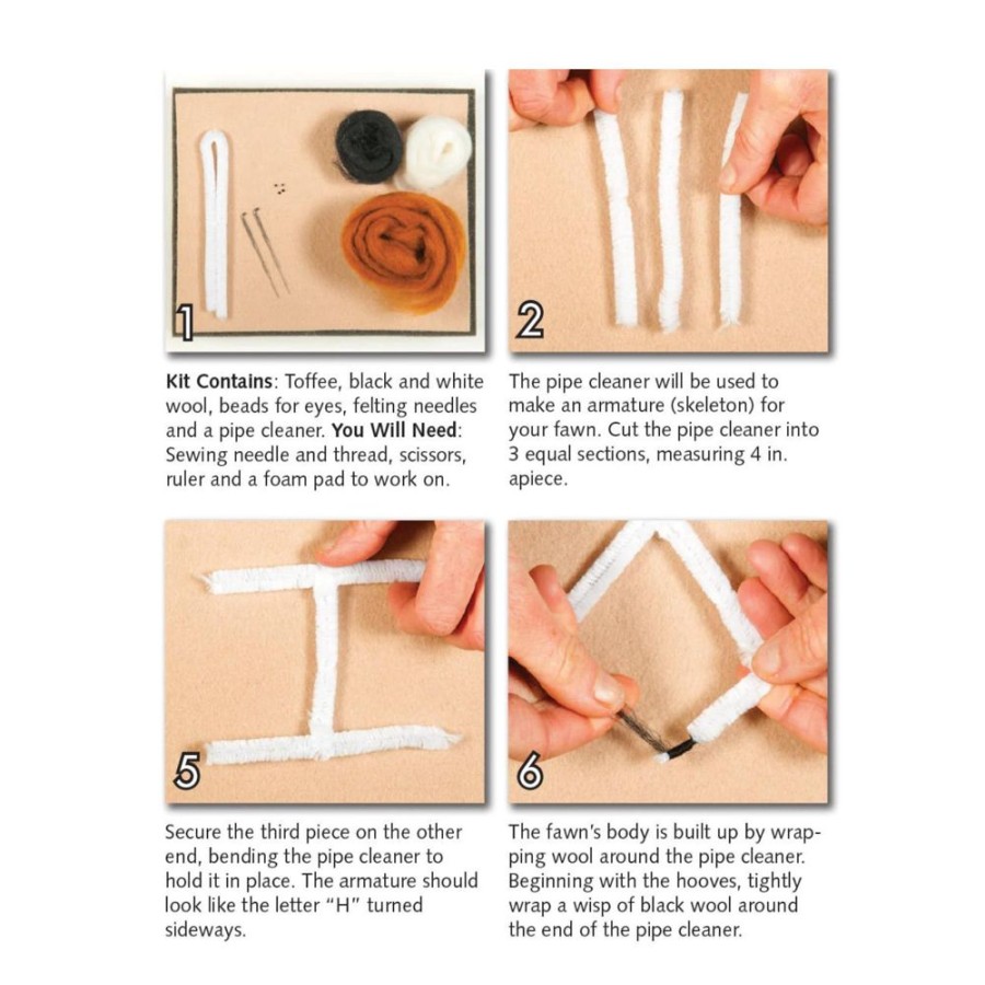 Arts & Crafts WoolPets | Fawn Felting Kit - Intermediate