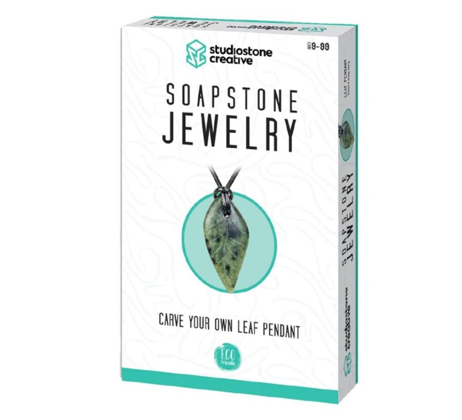 Lifestyle Studiostone Creative | Soapstone Jewelry Kit - Leaf Pendant